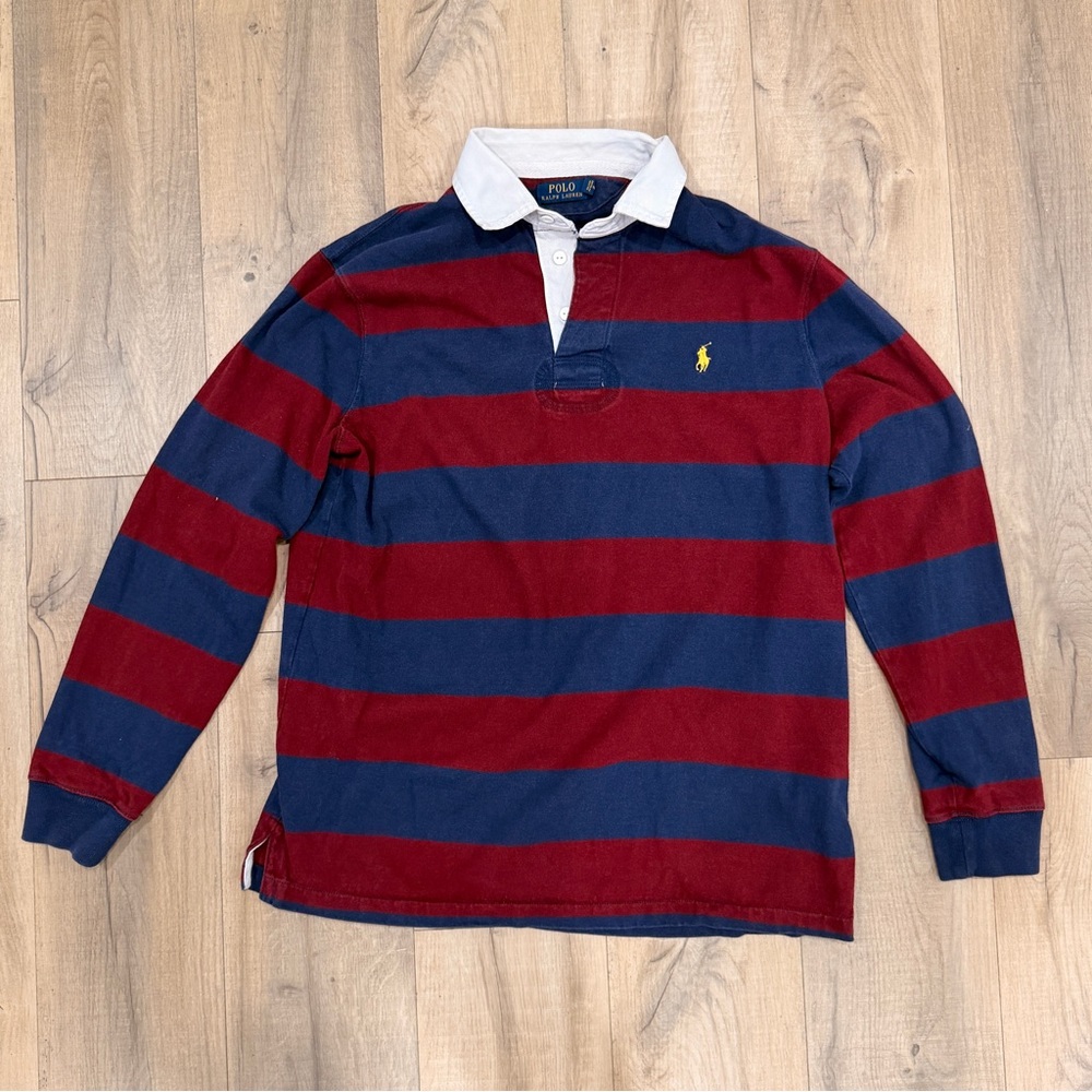 Ralph Lauren Polo Shirt with Red and Blue Stripes